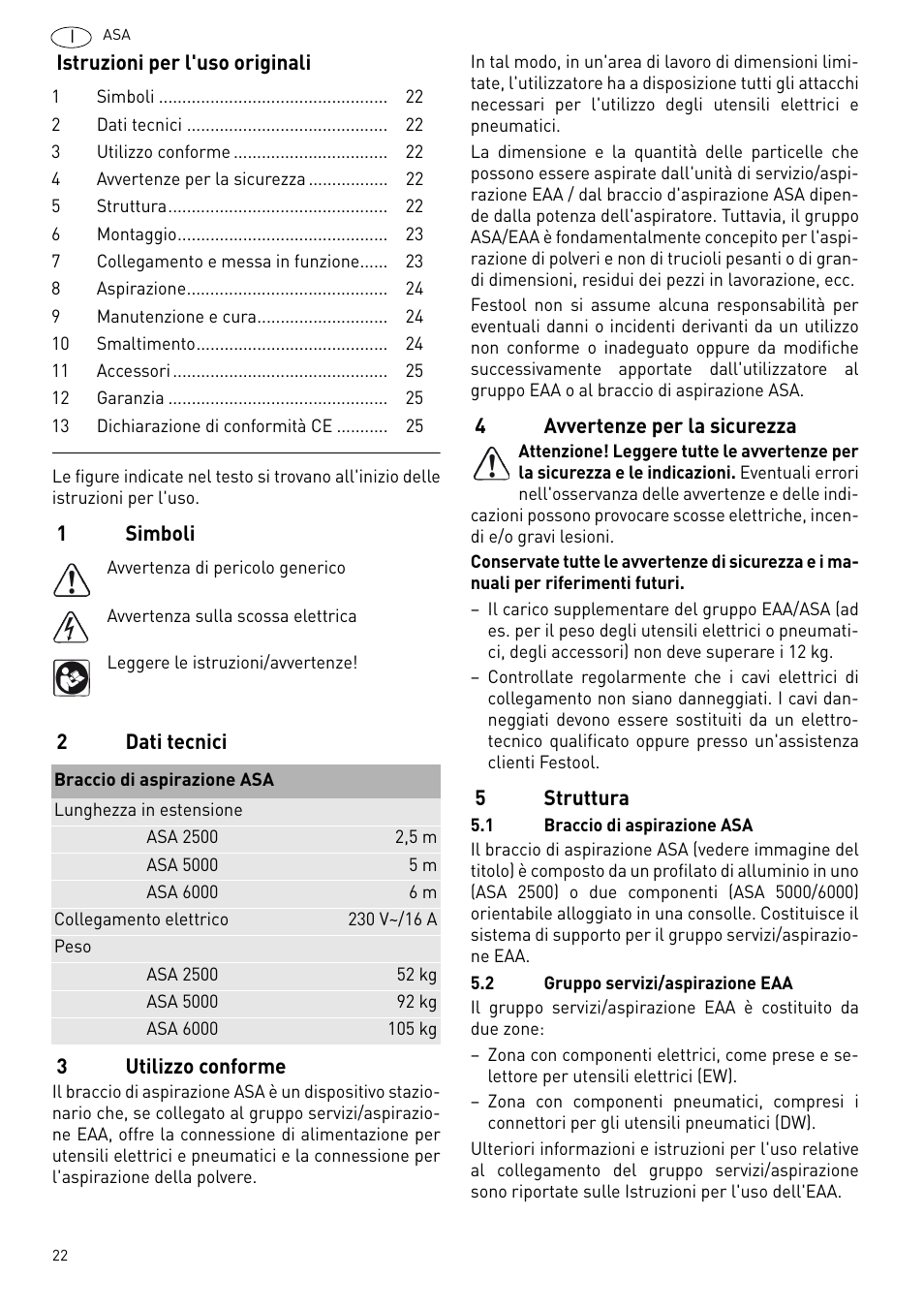 Festool ASA 6000 User Manual | Page 22 / 62