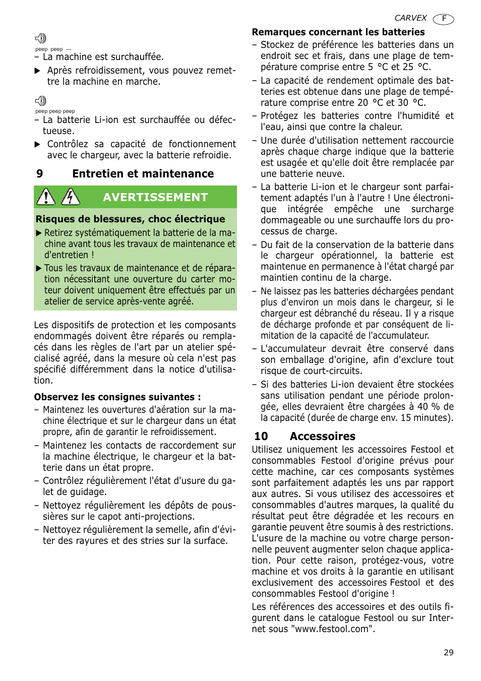 Festool PSBC 400 EB CARVEX User Manual | Page 29 / 132