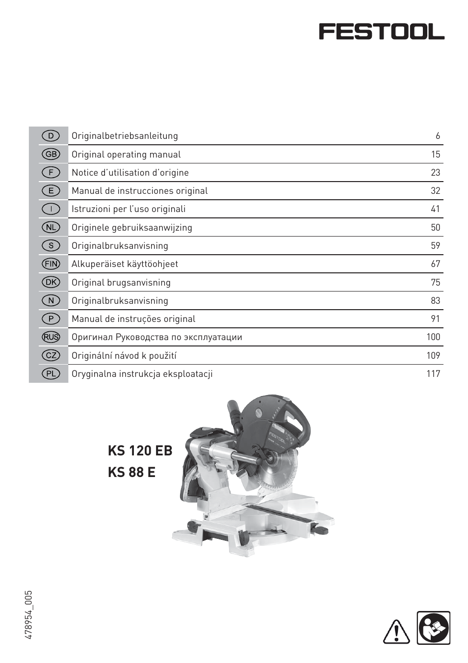 Festool KS 88 E User Manual | 138 pages