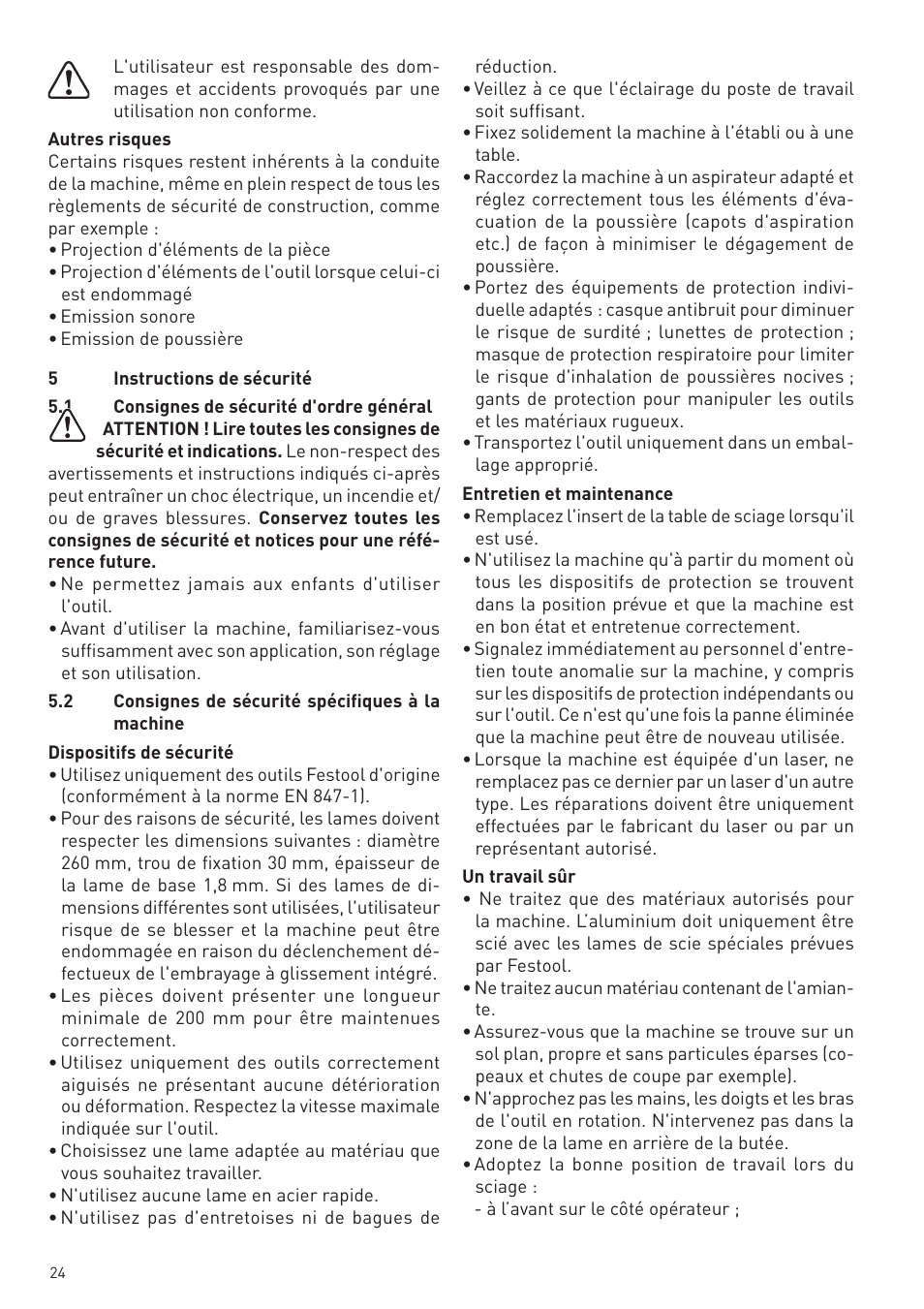 Festool KS 88 E User Manual | Page 24 / 138