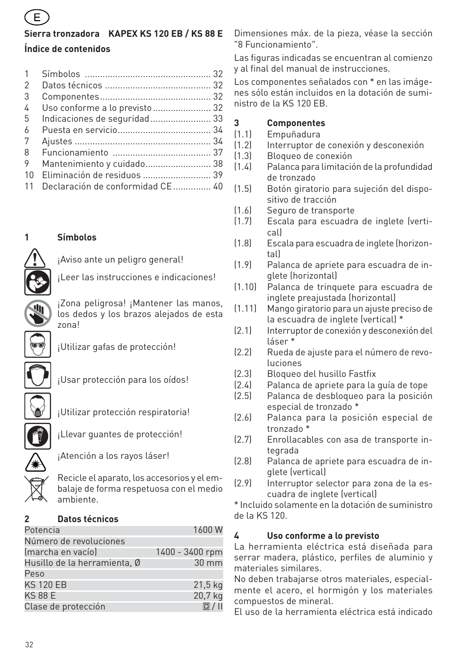 Festool KS 88 E User Manual | Page 32 / 138
