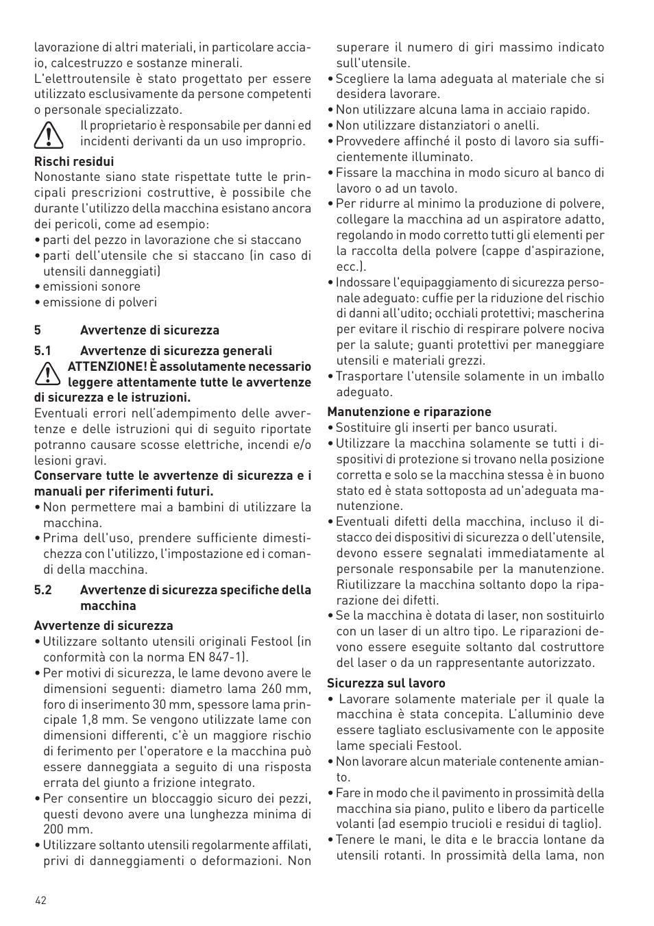 Festool KS 88 E User Manual | Page 42 / 138