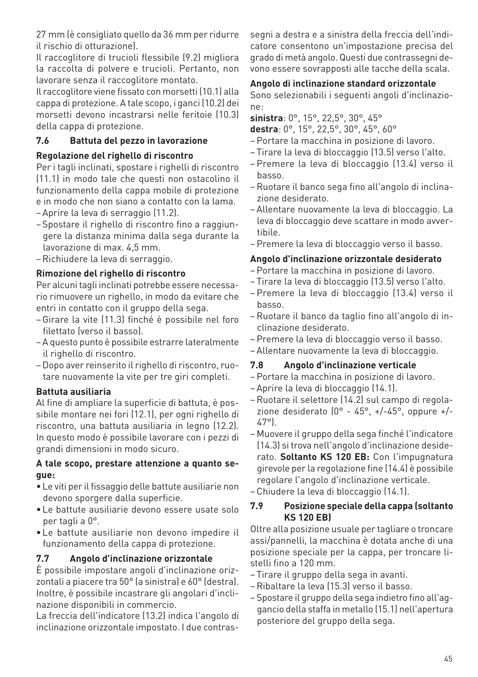 Festool KS 88 E User Manual | Page 45 / 138