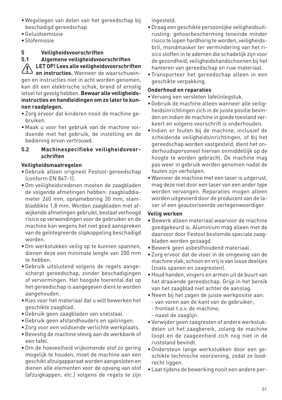 Festool KS 88 E User Manual | Page 51 / 138