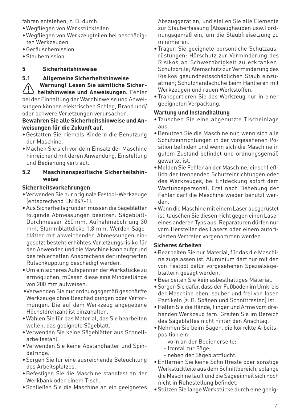 Festool KS 88 E User Manual | Page 7 / 138