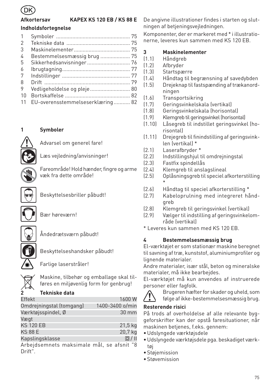 Festool KS 88 E User Manual | Page 75 / 138