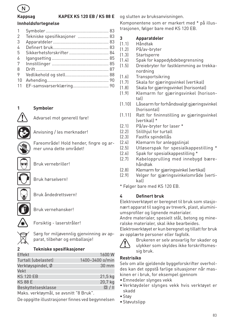 Festool KS 88 E User Manual | Page 83 / 138