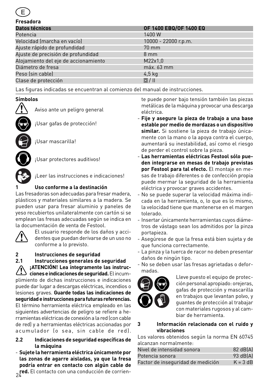 Festool OF 1400 EBQ User Manual | Page 24 / 82