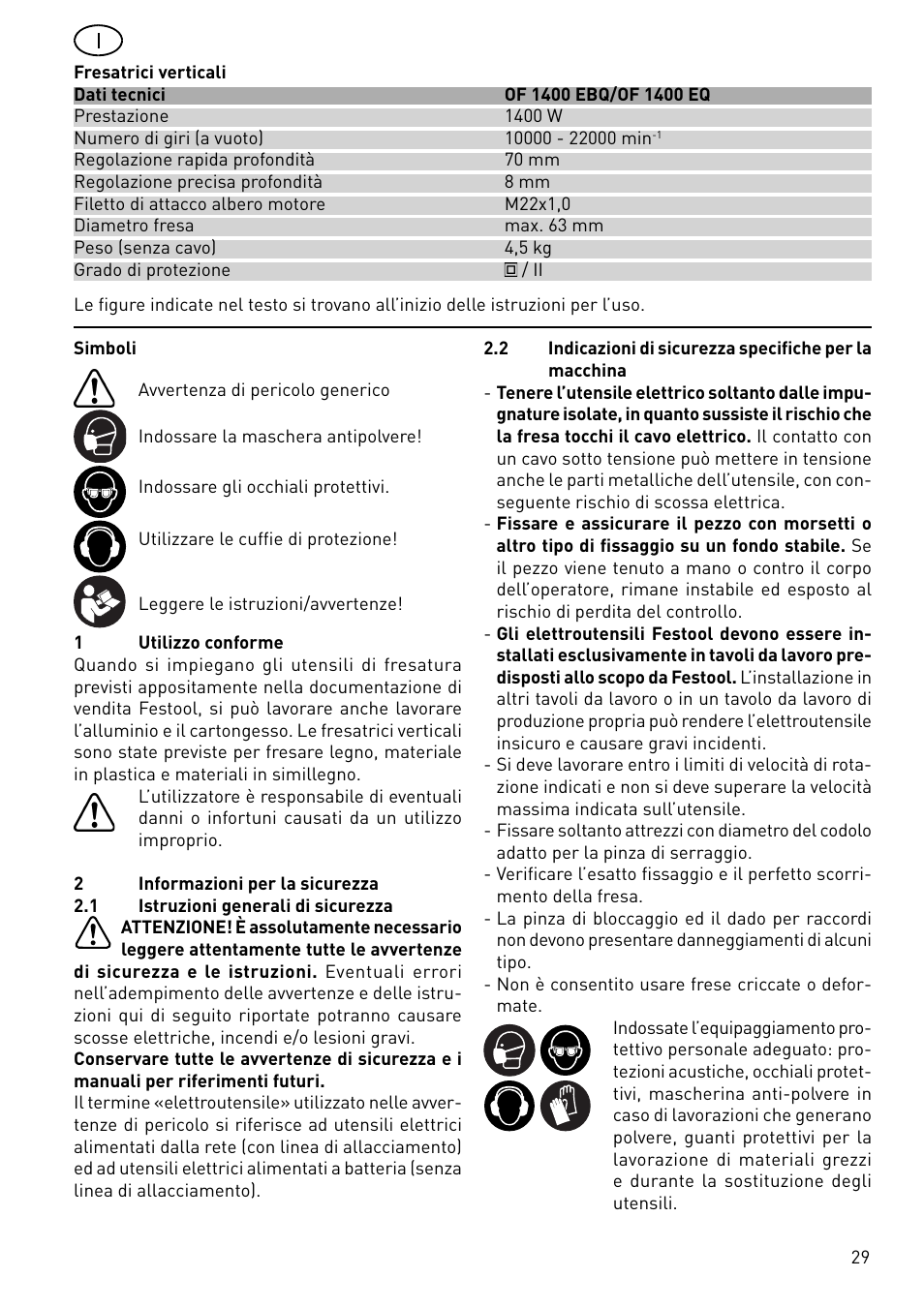 Festool OF 1400 EBQ User Manual | Page 29 / 82