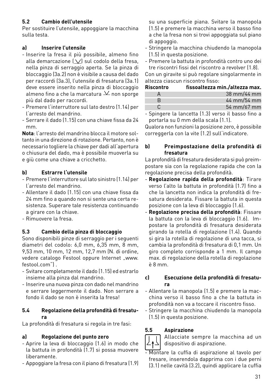 Festool OF 1400 EBQ User Manual | Page 31 / 82