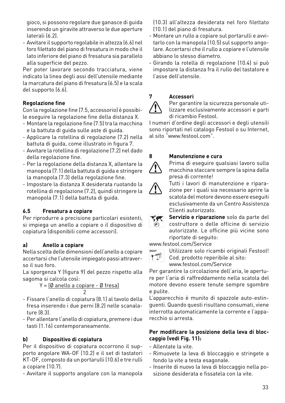 Festool OF 1400 EBQ User Manual | Page 33 / 82