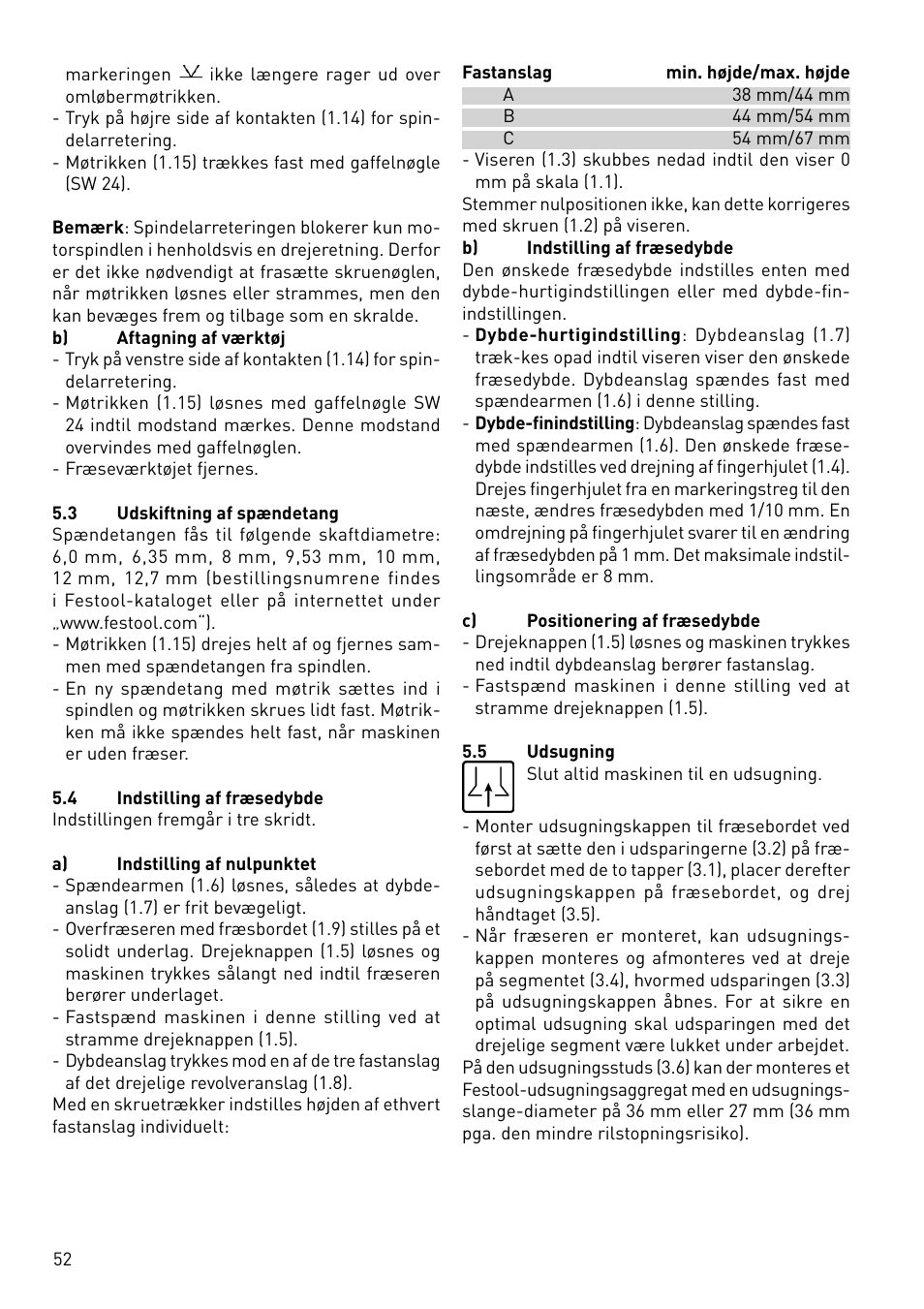 Festool OF 1400 EBQ User Manual | Page 52 / 82