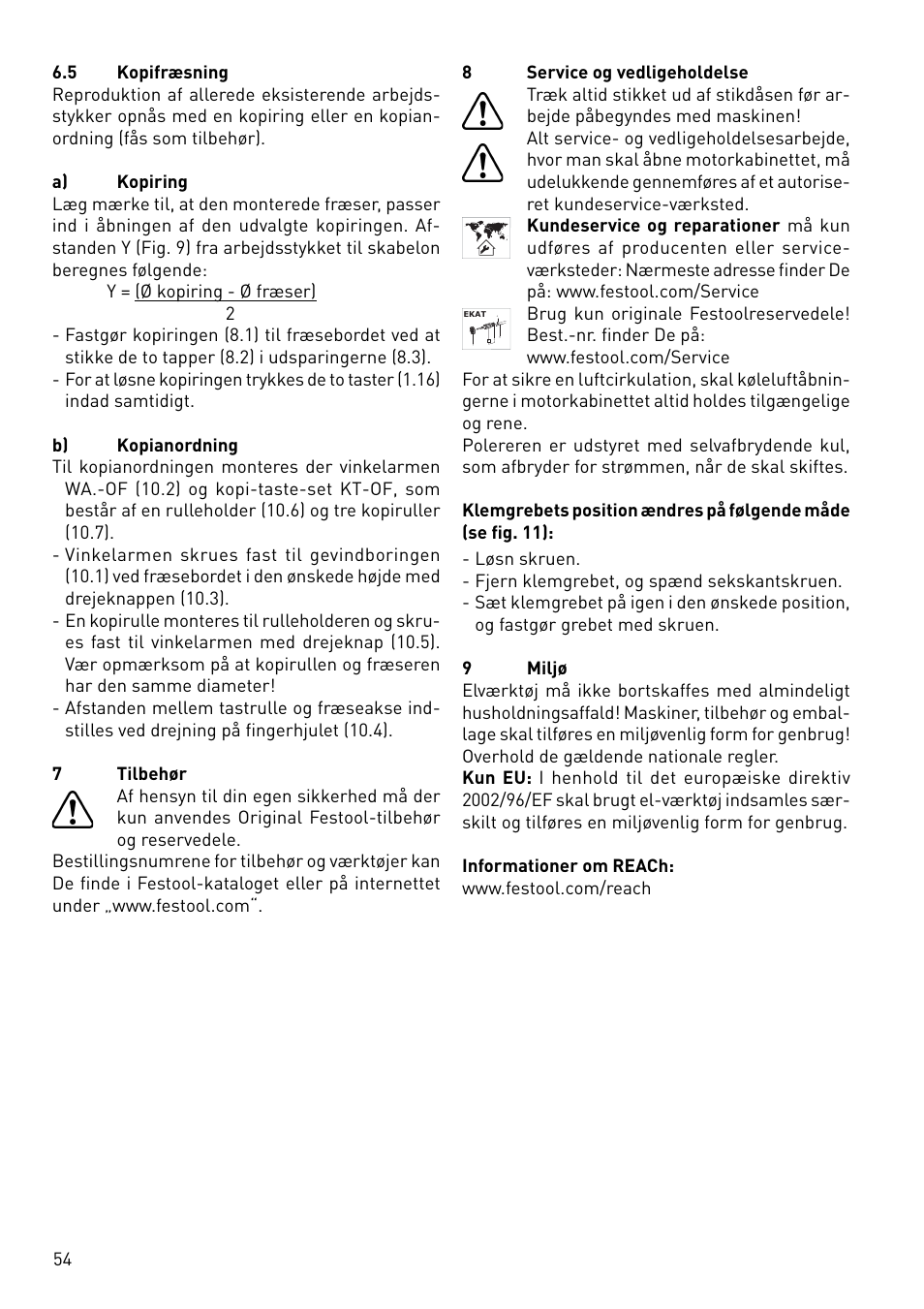 Festool OF 1400 EBQ User Manual | Page 54 / 82