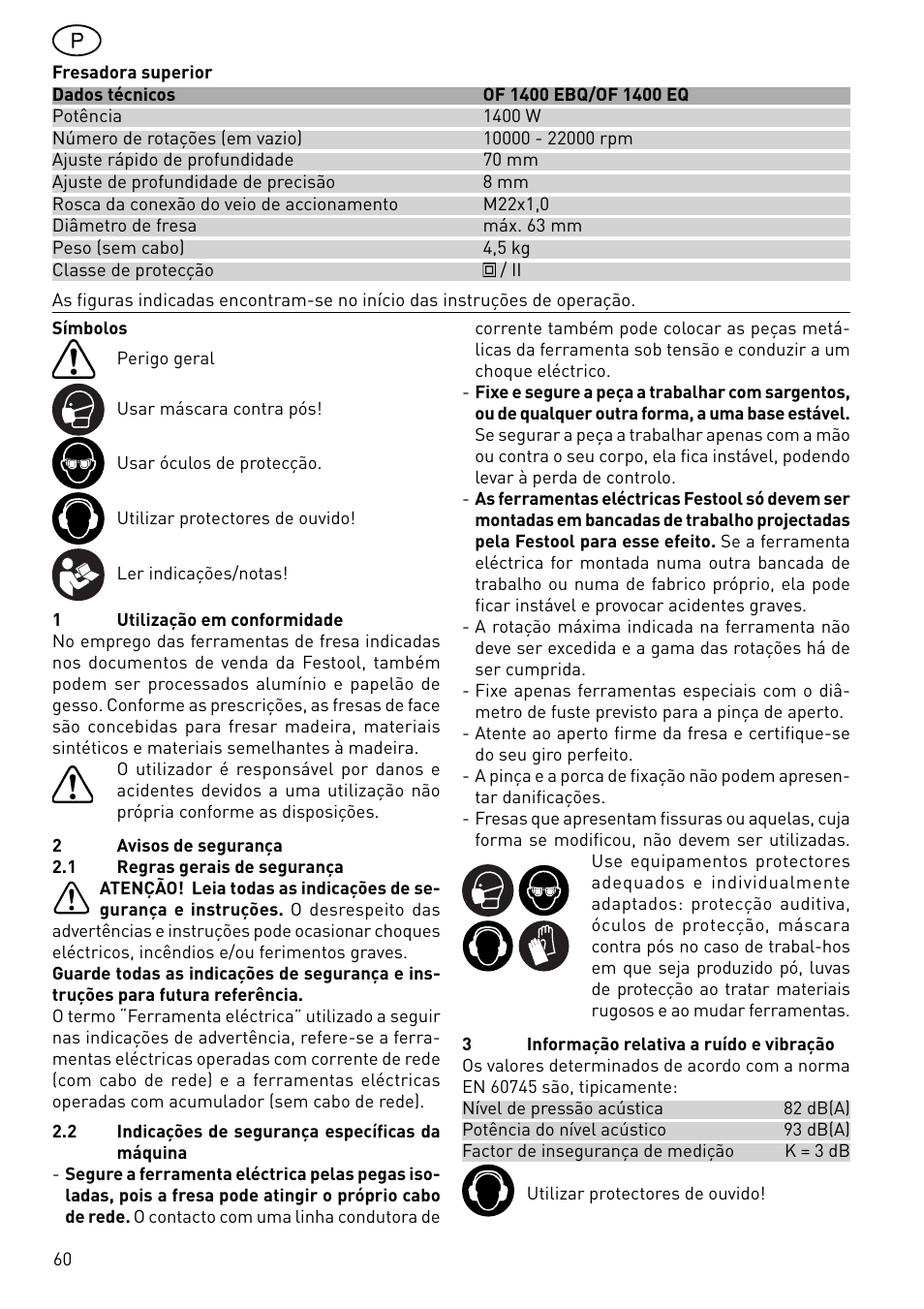 Festool OF 1400 EBQ User Manual | Page 60 / 82