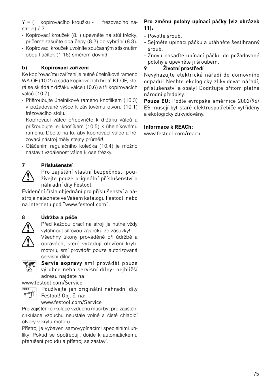 Festool OF 1400 EBQ User Manual | Page 75 / 82