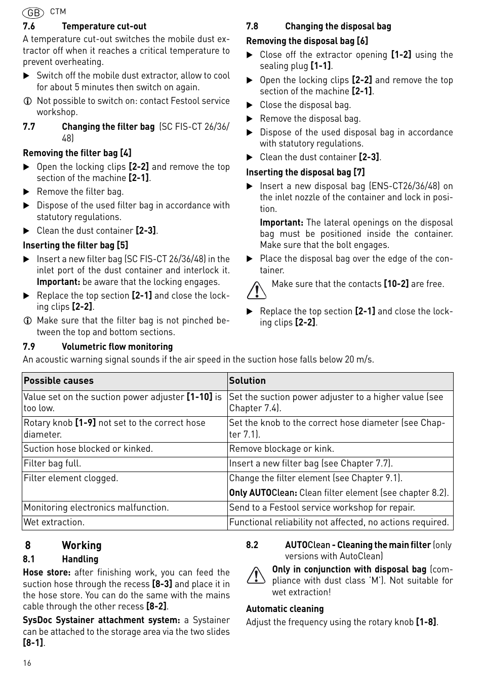 8working | Festool CTM 48 E-LE-AC CLEANTEX User Manual | Page 16 / 101