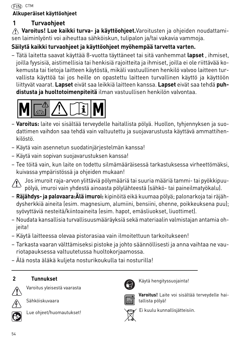 Festool CTM 48 E-LE-AC CLEANTEX User Manual | Page 54 / 101