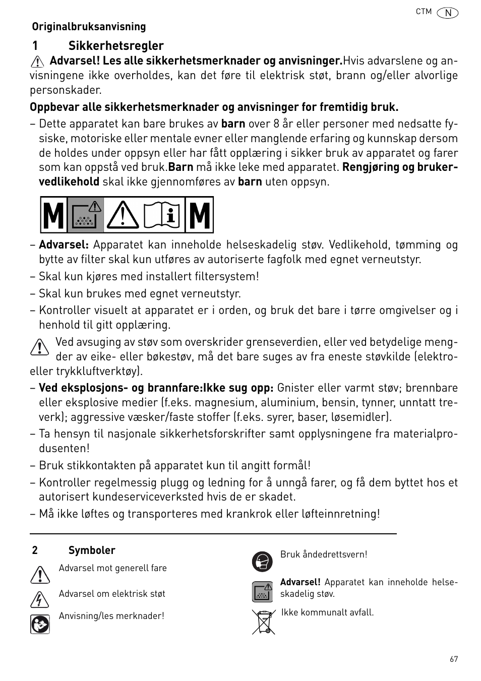 Festool CTM 48 E-LE-AC CLEANTEX User Manual | Page 67 / 101