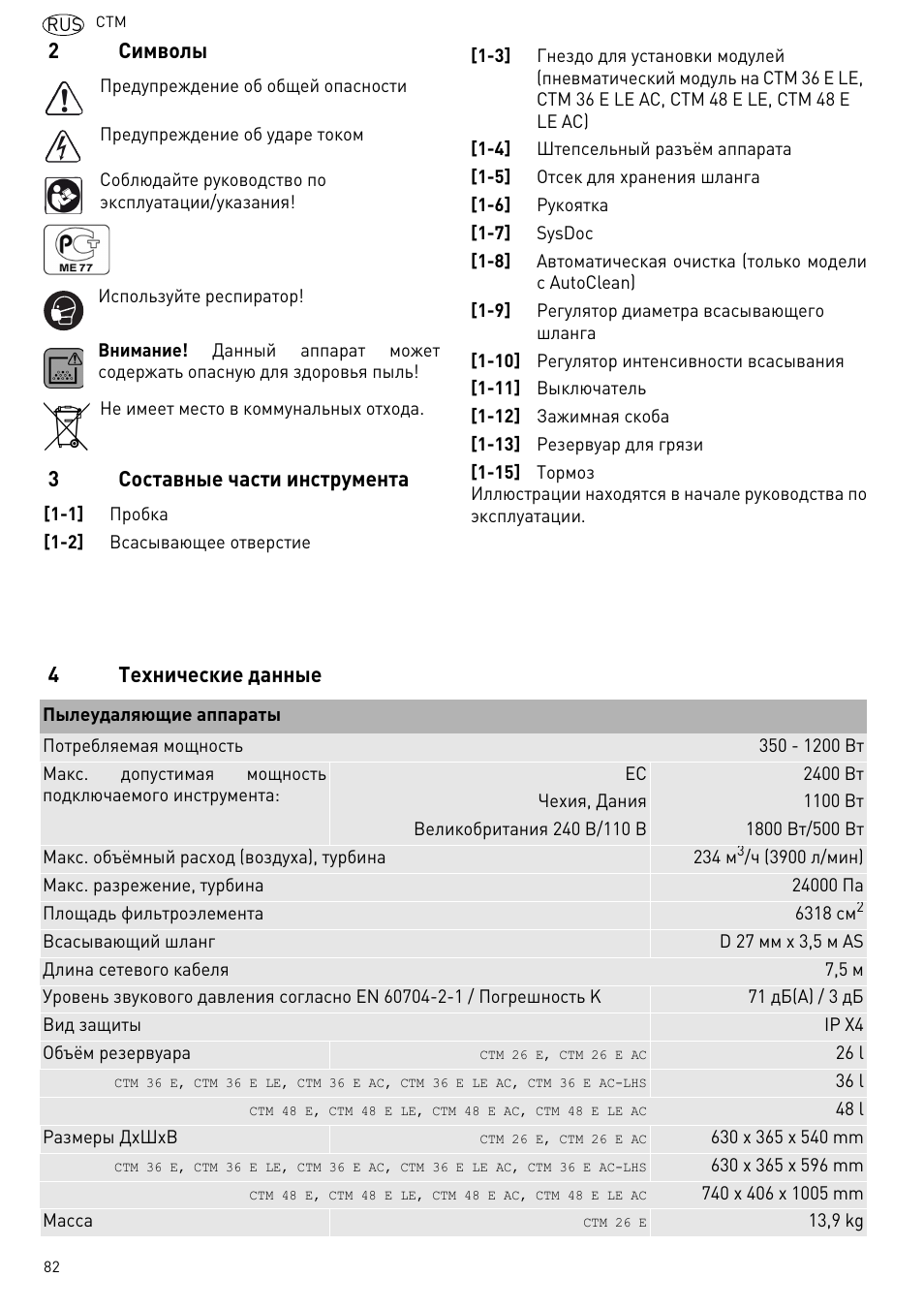 Festool CTM 48 E-LE-AC CLEANTEX User Manual | Page 82 / 101