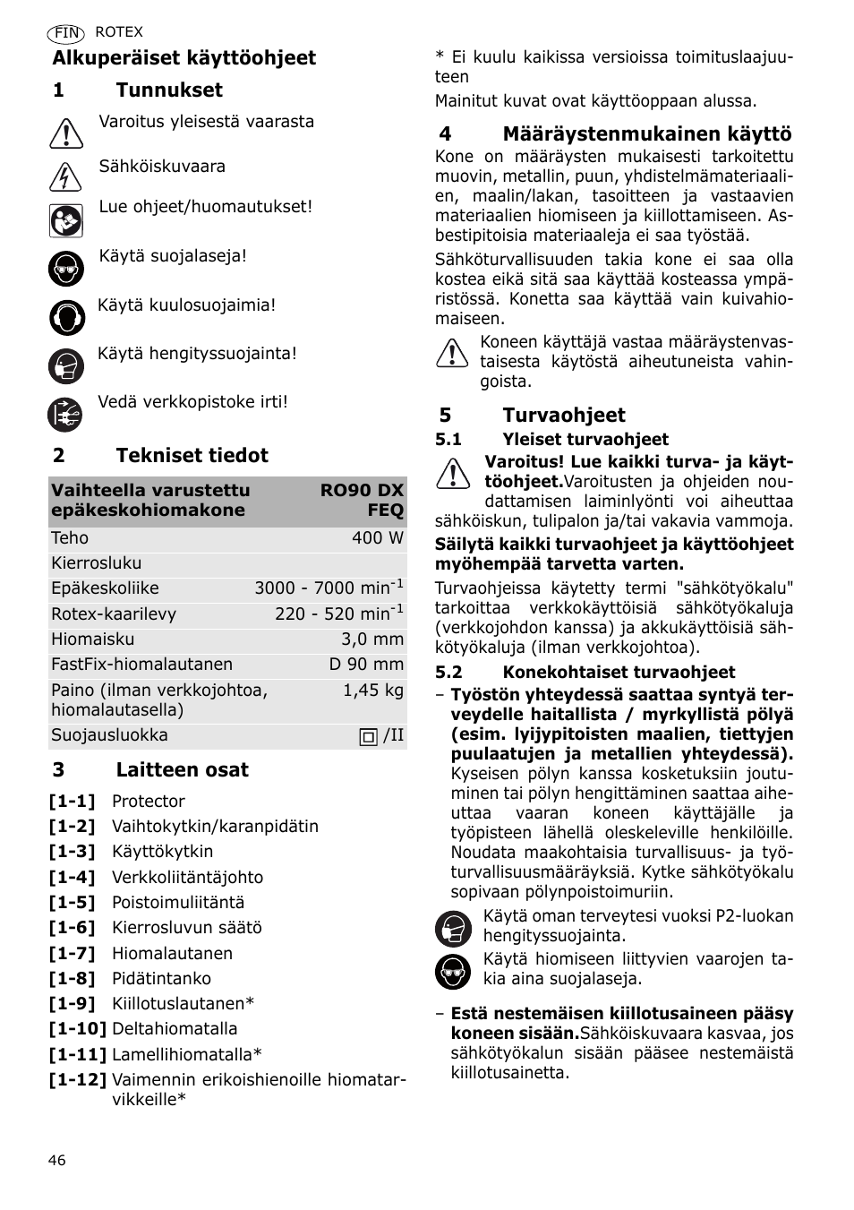 Festool RO 90 DX FEQ User Manual | Page 46 / 83