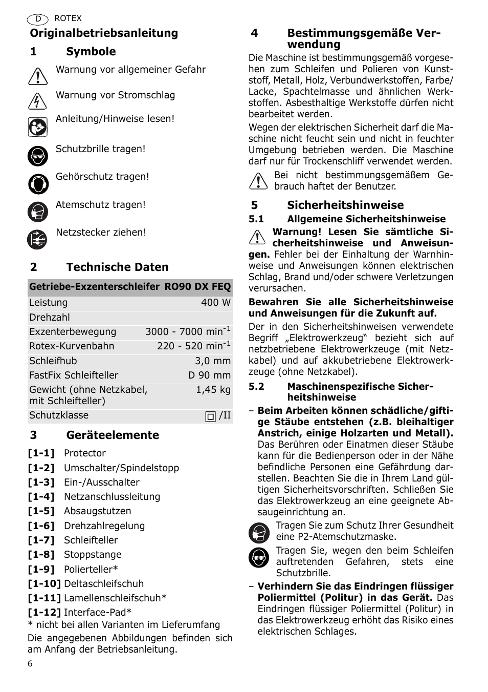 Festool RO 90 DX FEQ User Manual | Page 6 / 83