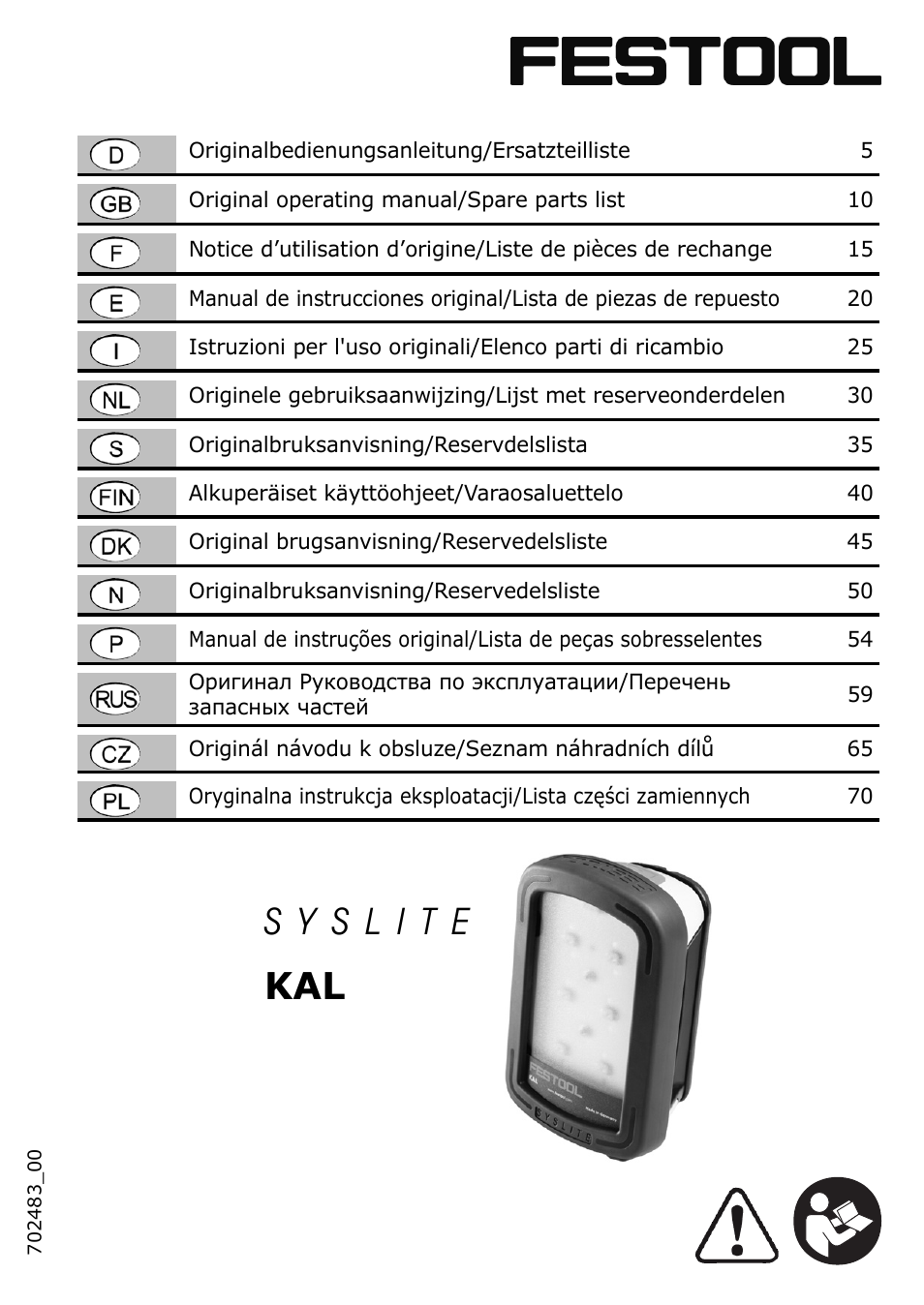 Festool KAL User Manual | 79 pages