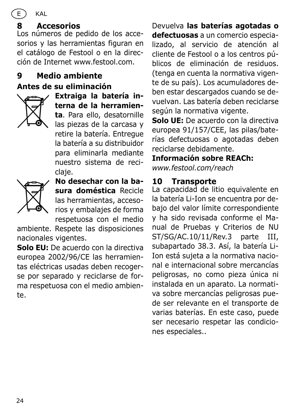 Festool KAL User Manual | Page 24 / 79