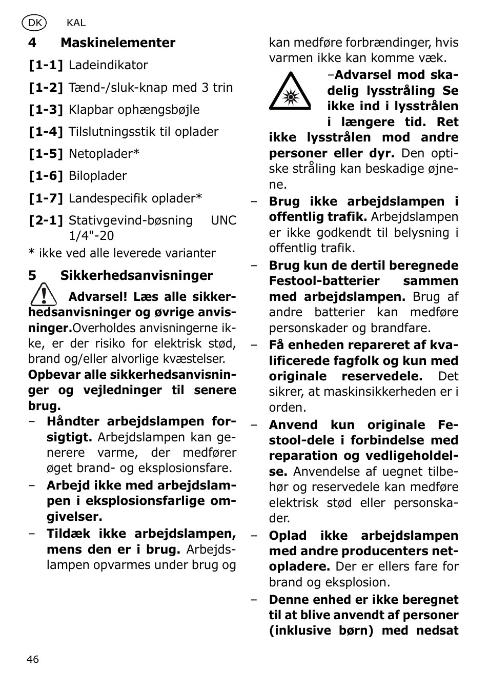 Festool KAL User Manual | Page 46 / 79