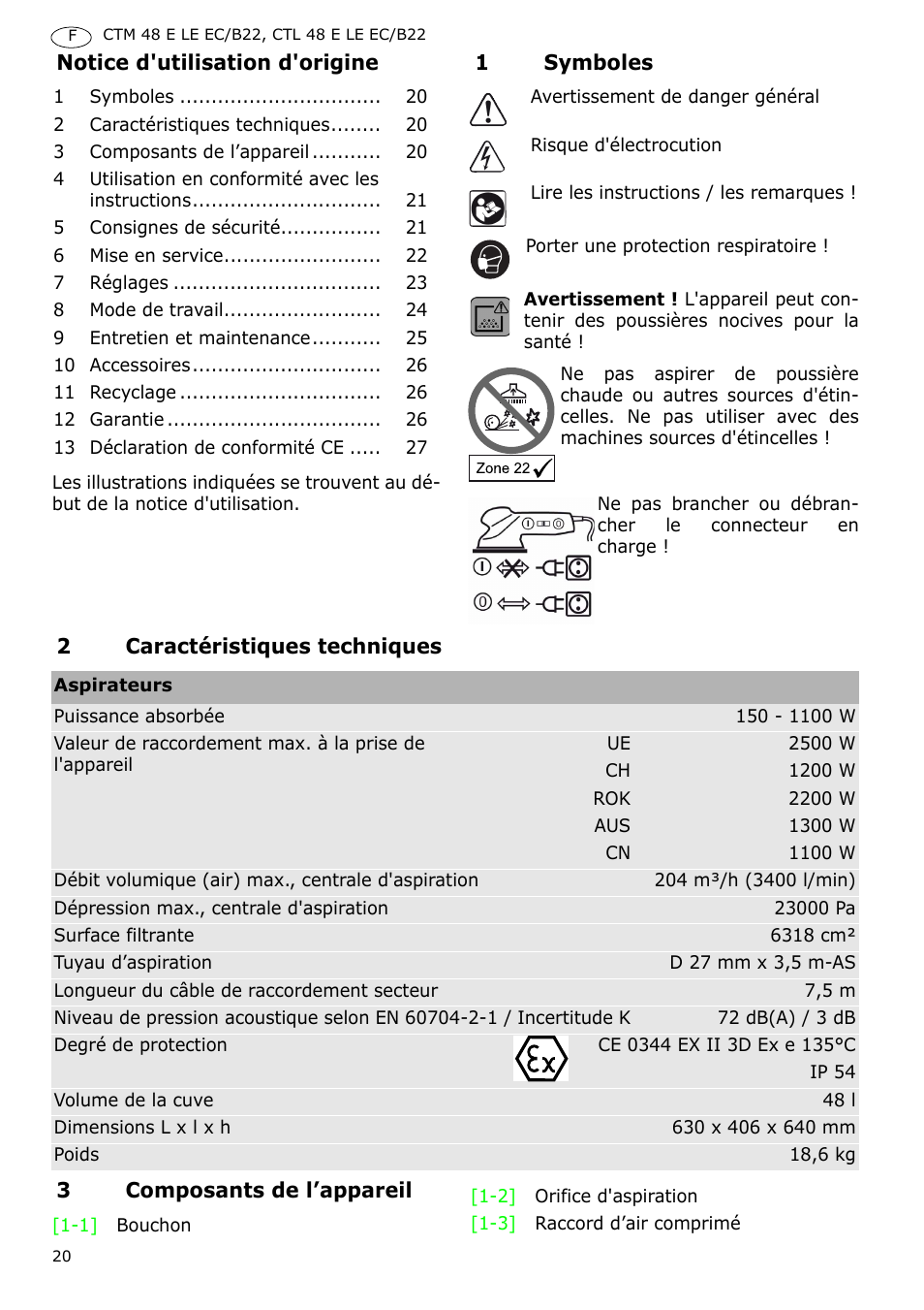 Festool CTM 48 E-LE-AC B22 CLEANTEX User Manual | Page 20 / 110