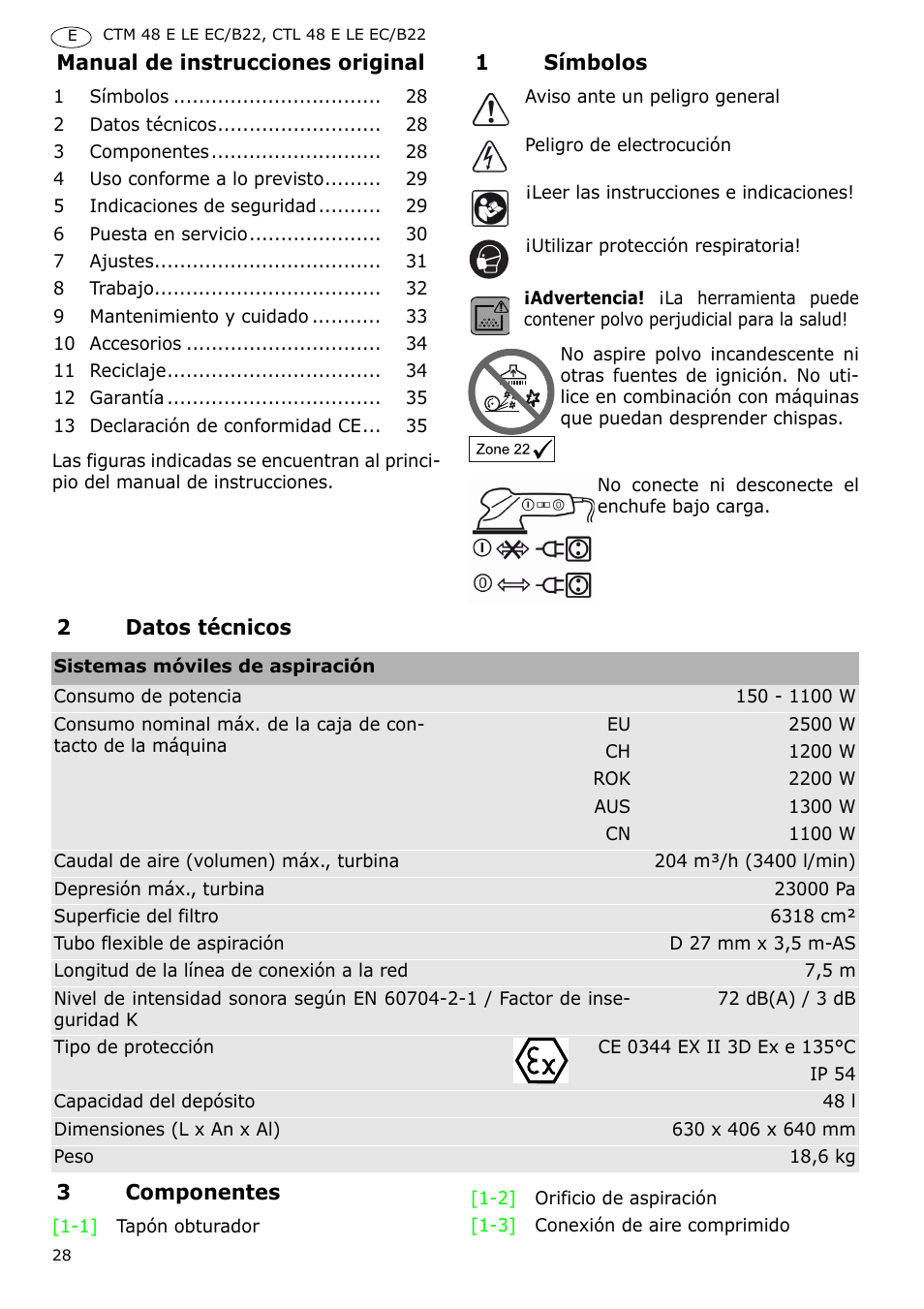 Festool CTM 48 E-LE-AC B22 CLEANTEX User Manual | Page 28 / 110