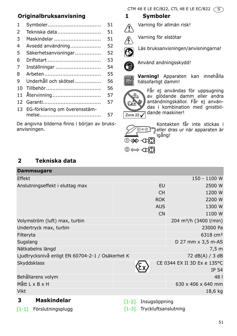 Festool CTM 48 E-LE-AC B22 CLEANTEX User Manual | Page 51 / 110