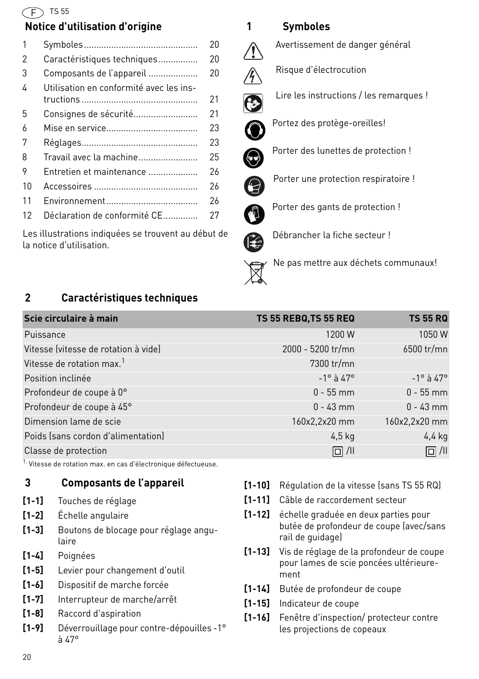 Festool TS 55 R User Manual | Page 20 / 116