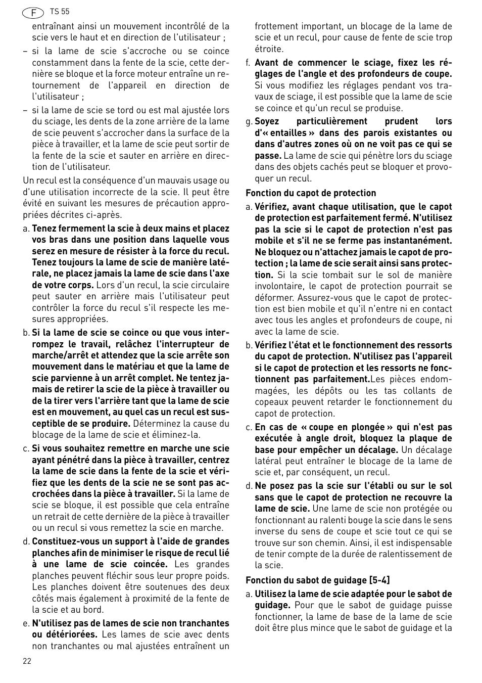 Festool TS 55 R User Manual | Page 22 / 116