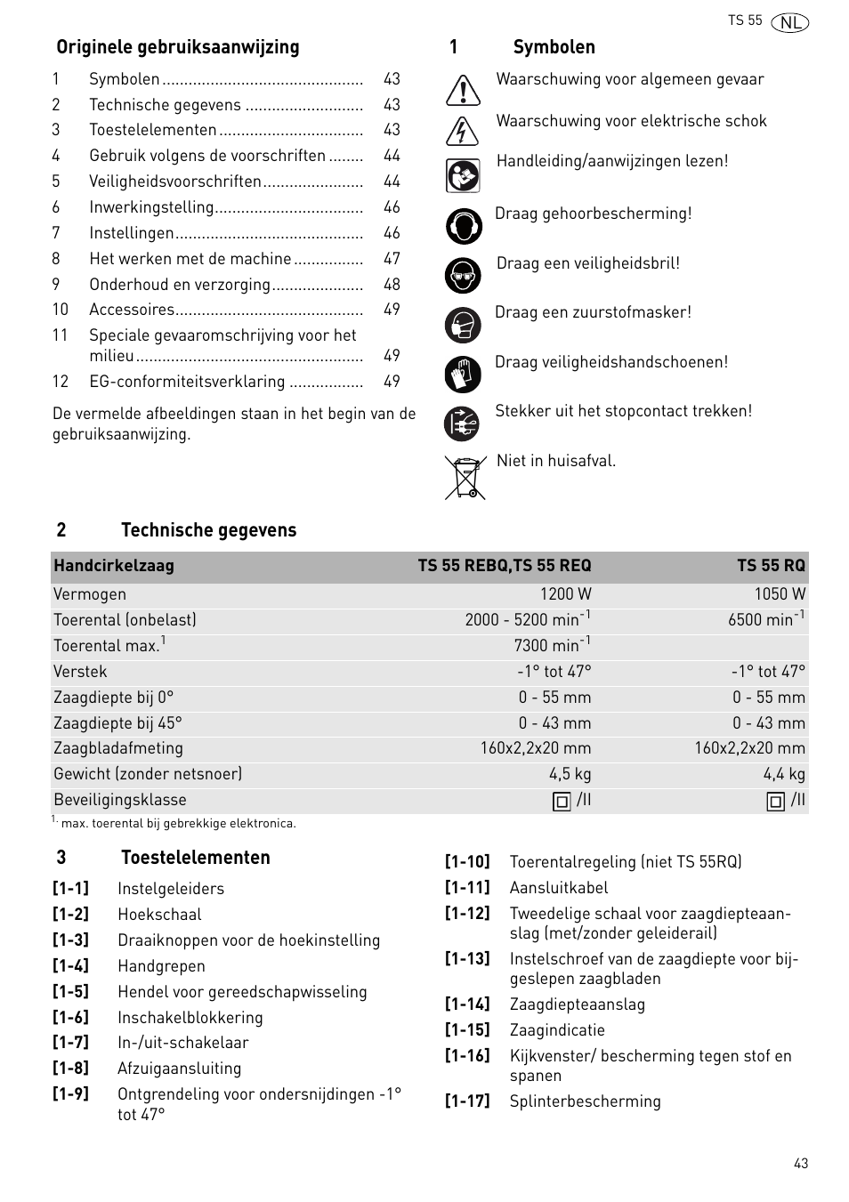 Festool TS 55 R User Manual | Page 43 / 116