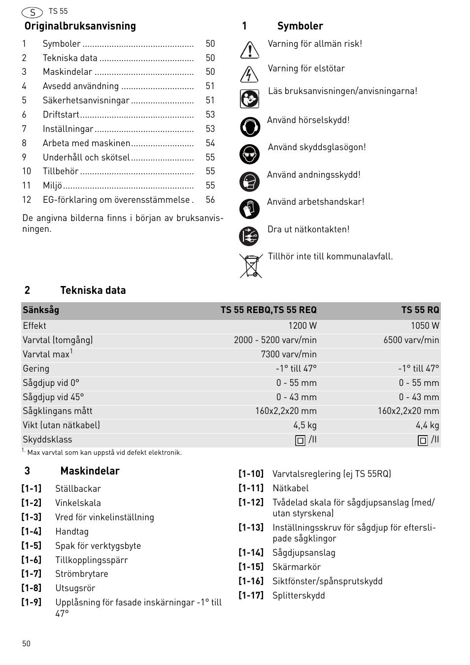 Festool TS 55 R User Manual | Page 50 / 116