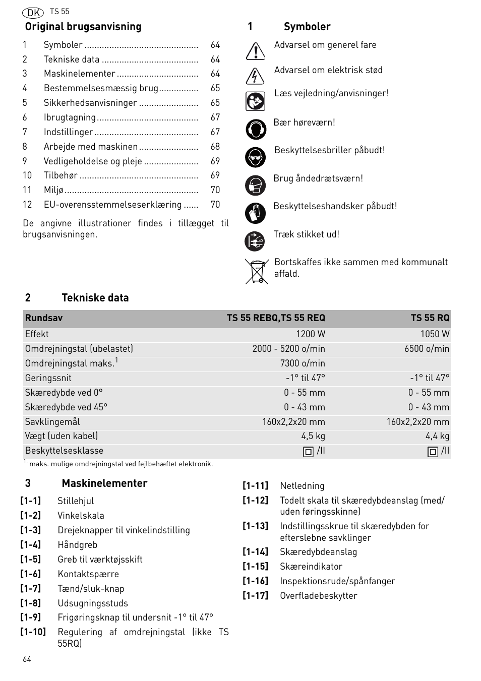 Festool TS 55 R User Manual | Page 64 / 116