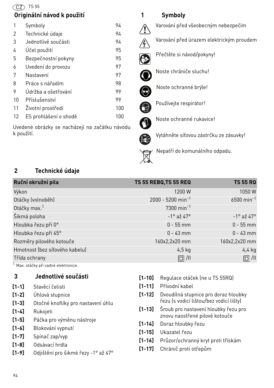 Festool TS 55 R User Manual | Page 94 / 116