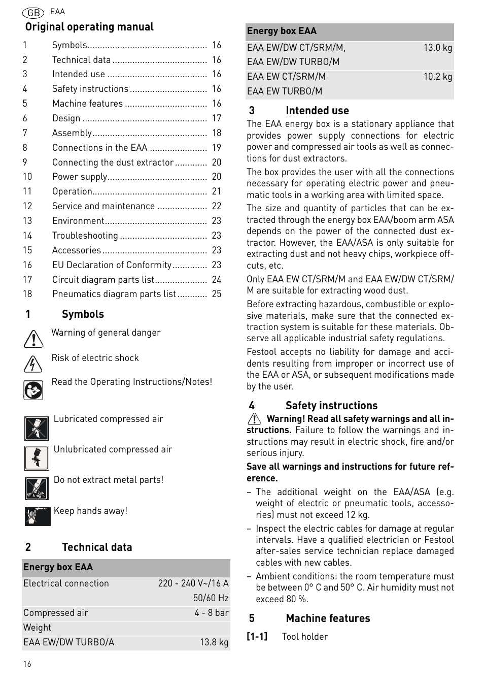 Festool Power box User Manual | Page 16 / 164