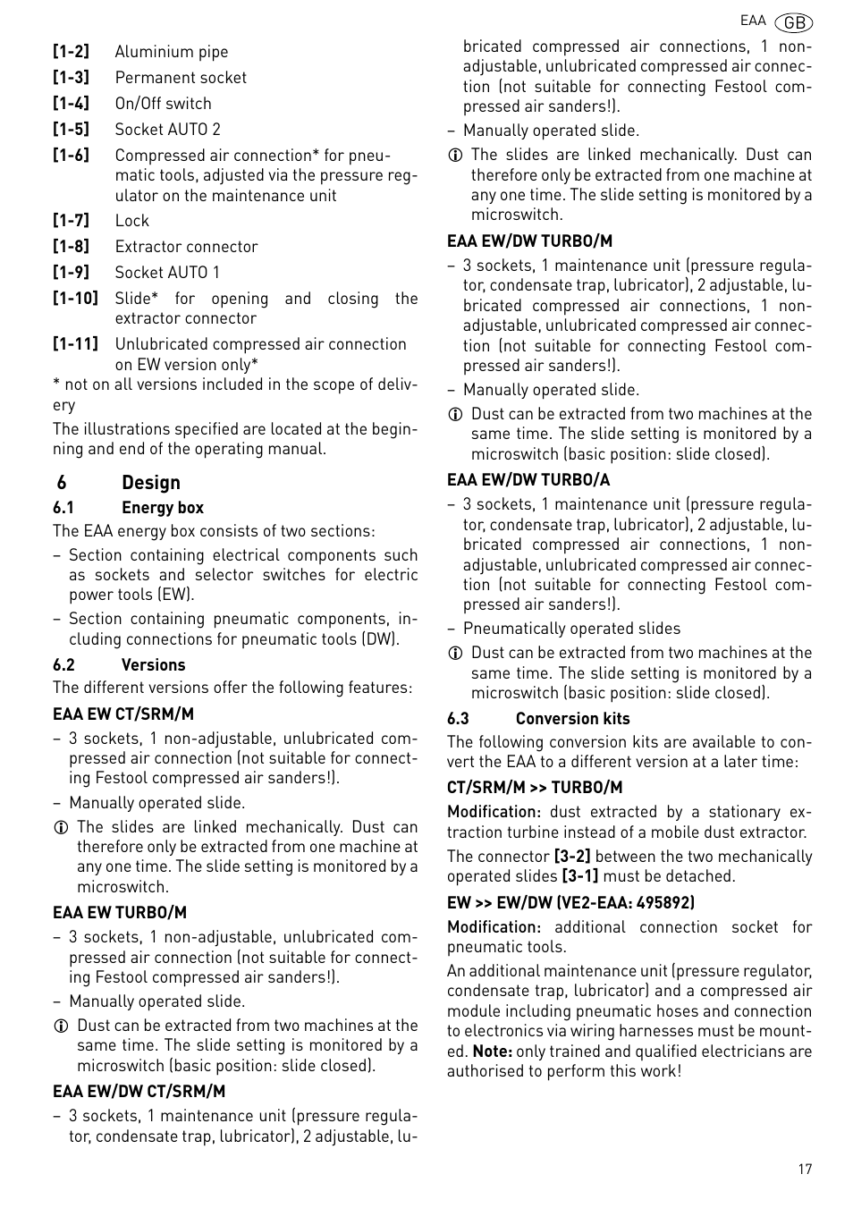 Design | Festool Power box User Manual | Page 17 / 164