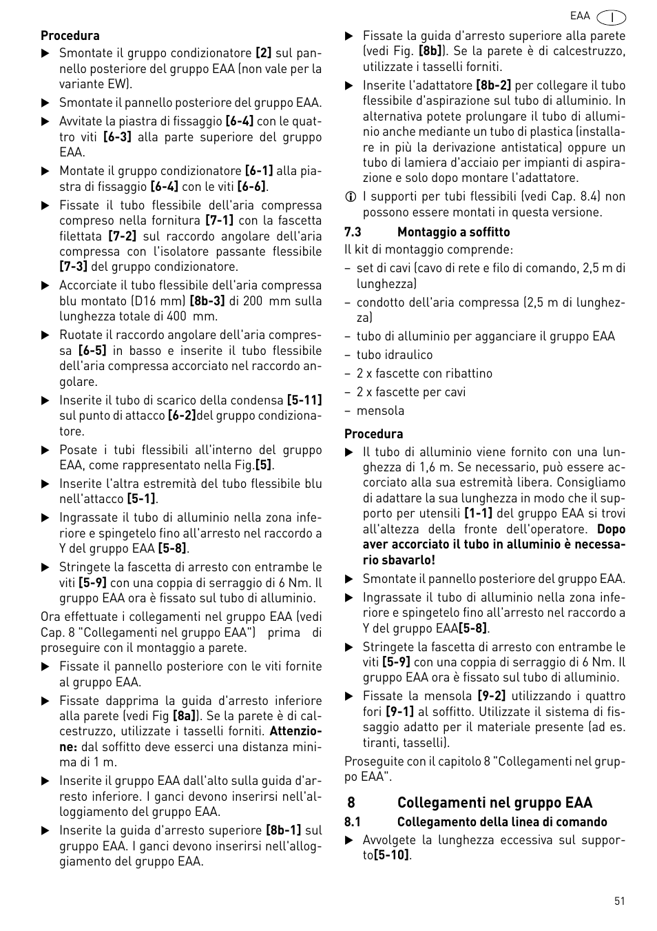 Collegamenti nel gruppo eaa, 8collegamenti nel gruppo eaa | Festool Power box User Manual | Page 51 / 164