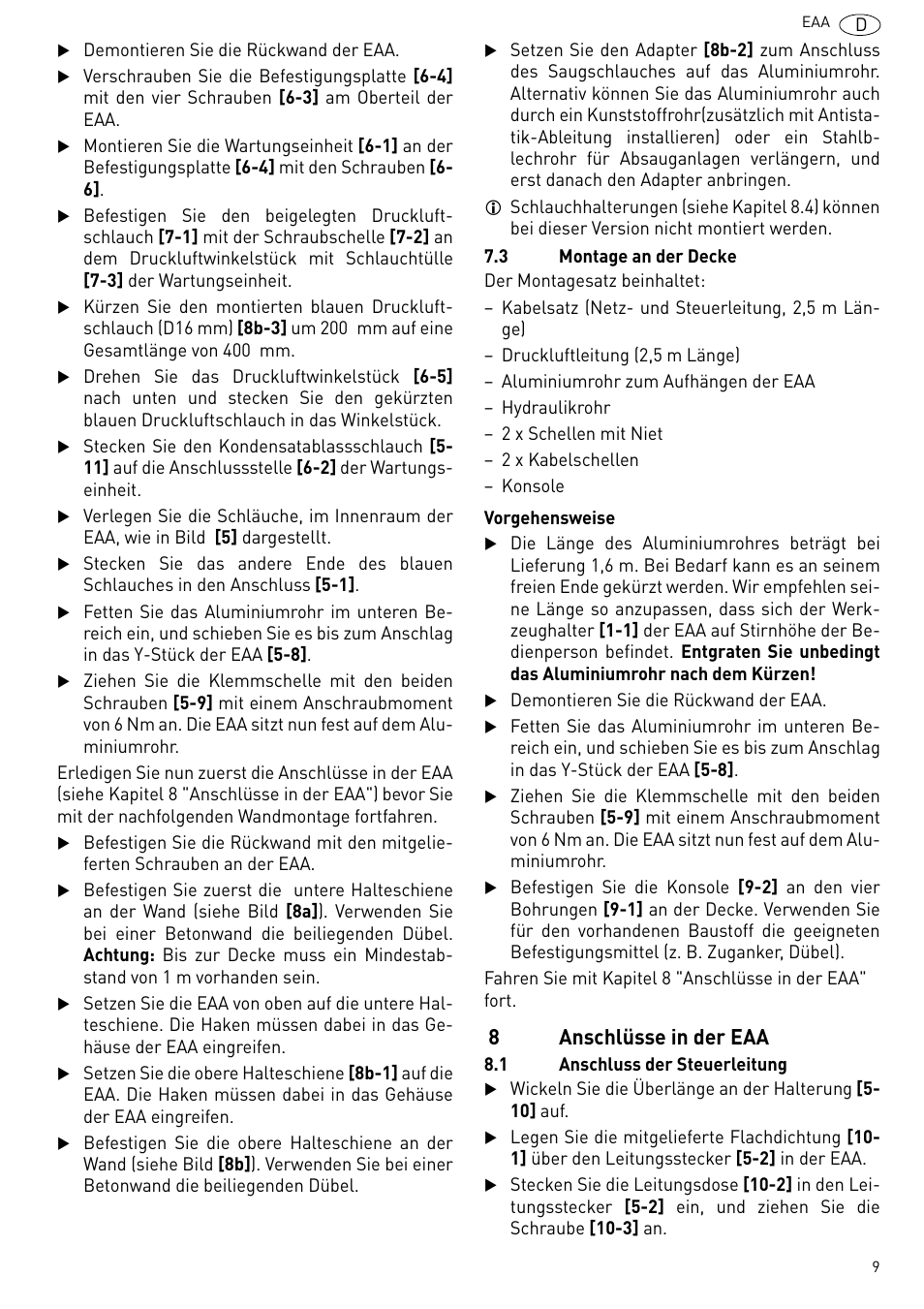 Anschlüsse in der eaa, 8anschlüsse in der eaa | Festool Power box User Manual | Page 9 / 164