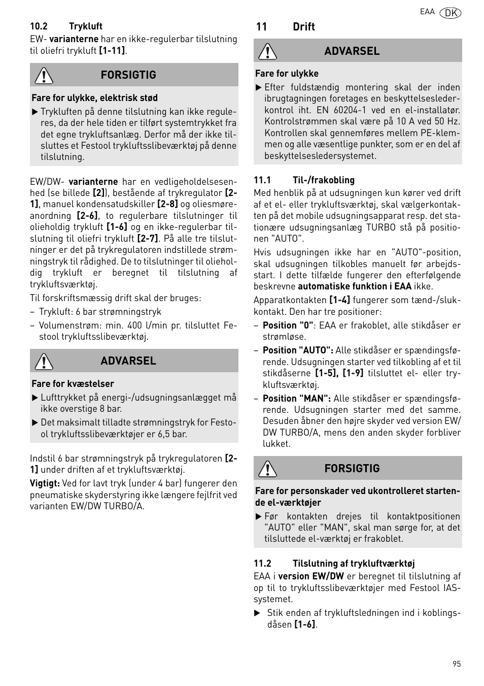 Drift | Festool Power box User Manual | Page 95 / 164