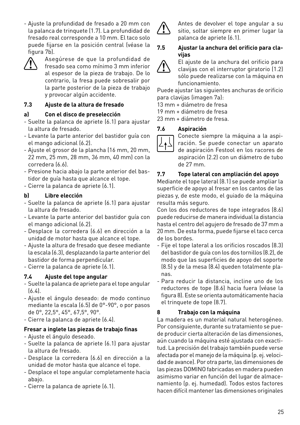 Festool DF 500 Q User Manual | Page 25 / 84