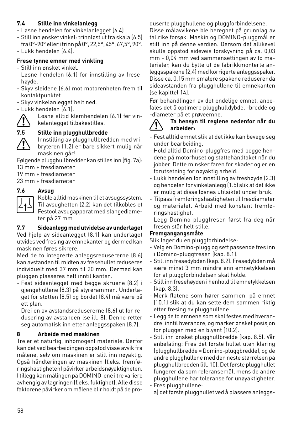 Festool DF 500 Q User Manual | Page 58 / 84