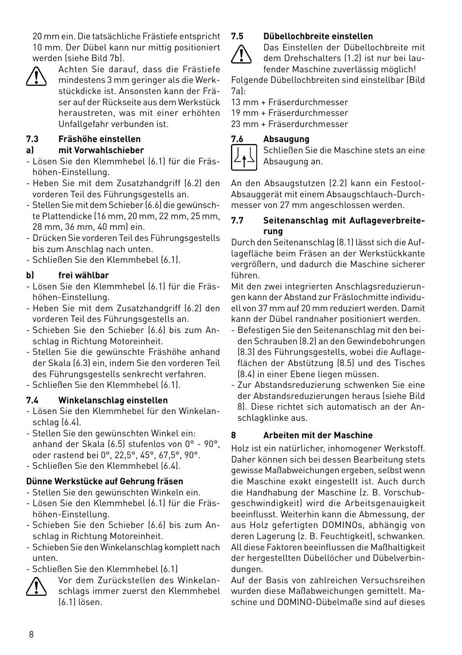 Festool DF 500 Q User Manual | Page 8 / 84