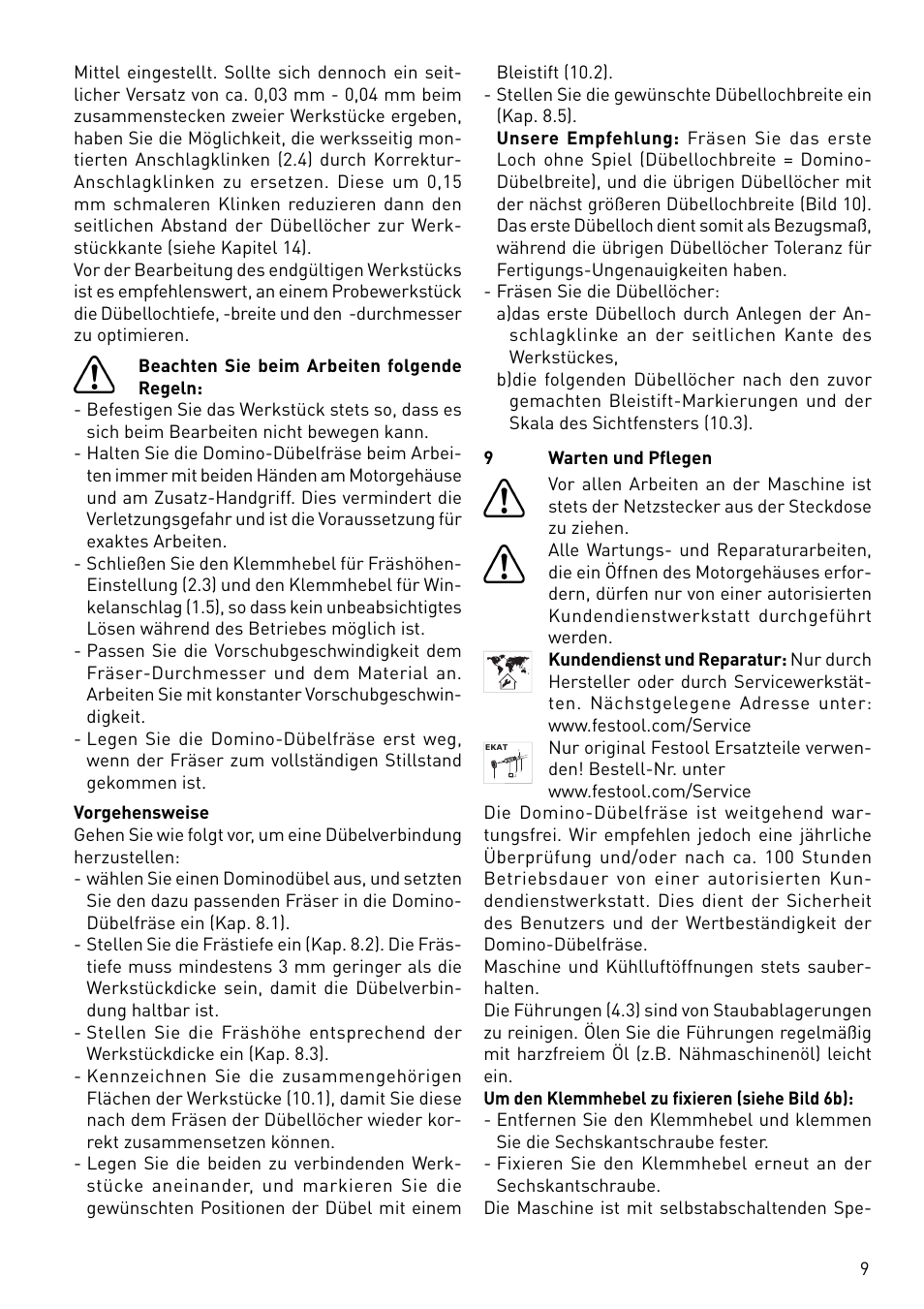 Festool DF 500 Q User Manual | Page 9 / 84