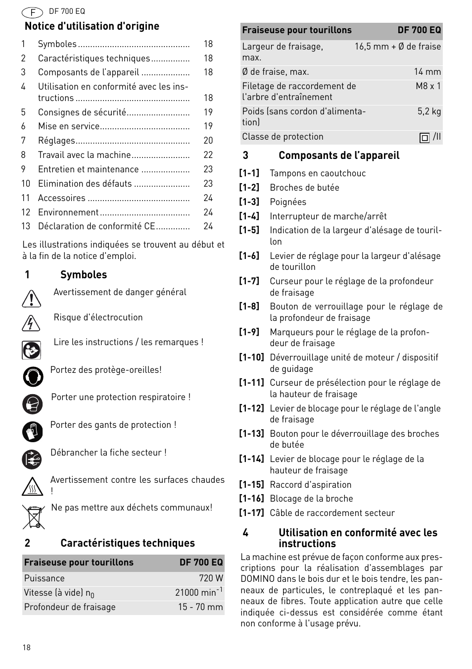 Festool DF 700 EQ User Manual | Page 18 / 100