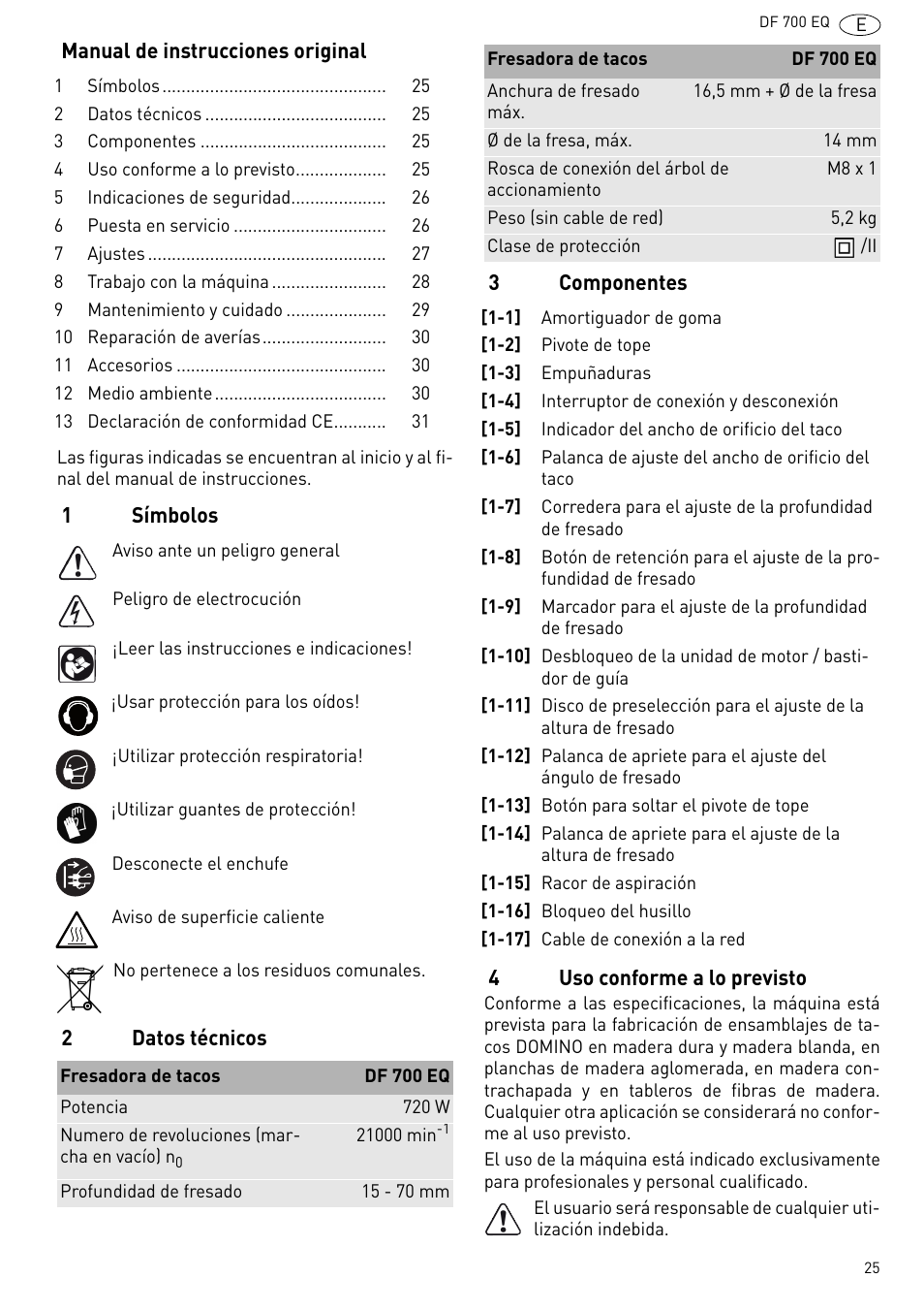 Festool DF 700 EQ User Manual | Page 25 / 100