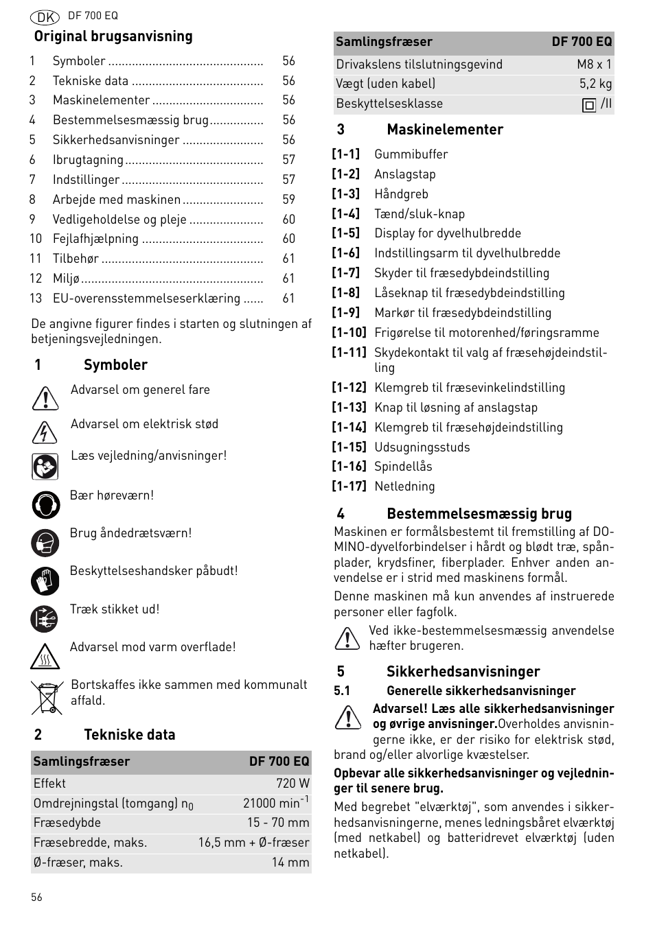 Festool DF 700 EQ User Manual | Page 56 / 100