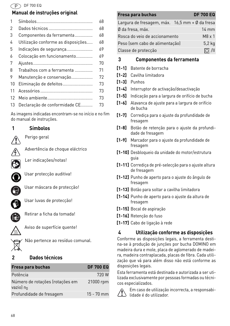 Festool DF 700 EQ User Manual | Page 68 / 100